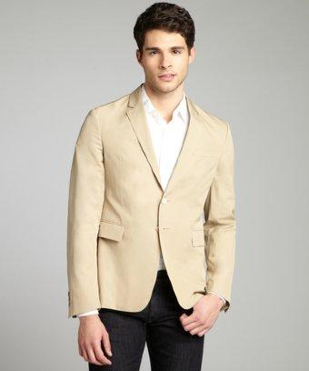 Prada Prada Sport Khaki Textured Cotton 2 Button Jacket