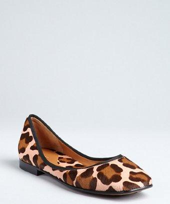 Celine Pink Leopard Pony Hair Flats