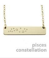 The Urban Smith Pisces Constellation Nameplate Necklace