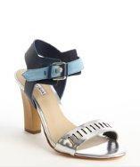 Charles By Charles David Silver And Sky Blue Cutout Detail 'justice' Sandals