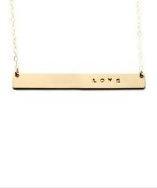 "the Urban Smith 2"" Gold Nameplate Necklace - Love"