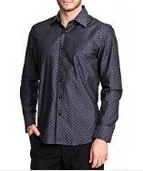 T.r. Premium Printed Long Sleeve Button Down Shiney Shirt