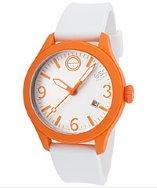 Esq By Movado Esq One White Silicone & Dial Orange Case