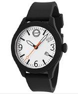 Esq By Movado Esq One Black Silicone White Dial