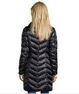 Dl2 By Dawn Levy Black Chevron Quilted 'abbey' Hooded Down Coat