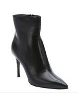 Fendi Black Leather 'anne' Pointed Toe Booties