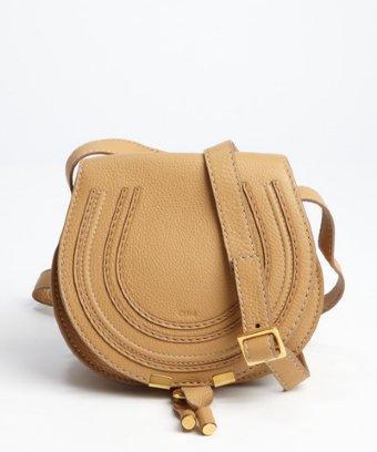 Chloe Sand Shell Brown Leather 'marcie' Small Crossbody Bag