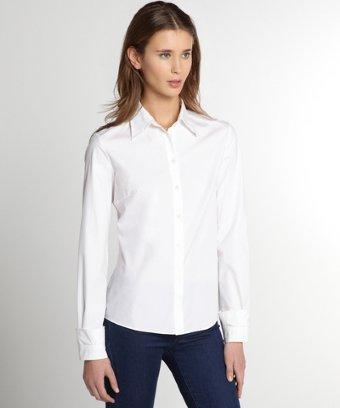 Miu Miu White Button Up Cotton Shirt
