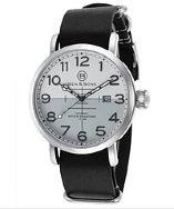 Ben Minkoff Airstream Black Genuine Leather White And Grey Dial