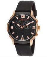 Ted Lapidus Men's Black Rubber Black Dial