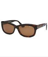 Kenzo Women's Ecaille Rectangle Dark Havana Sunglasses