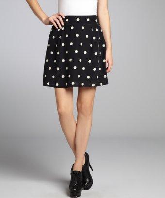 Marc By Marc Jacobs Black And White Polka Dot Silk 'hot Dot' Skirt