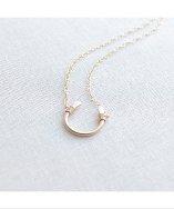 Olive Yew Lucky Gold Horseshoe Necklace