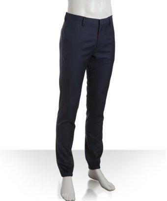 Paul Smith Cadet Blue Wool 'detailed Jodhpurs' Trousers