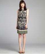 Pippa Black And Pink Floral Printed Blouson Sleeveless Dress