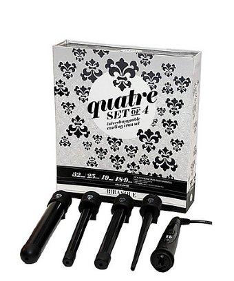 Bibasque Quatre Black Tourmaline Interchangeable Curling Iron Set - 18mm-9mm, 19mm (), 25mm (1), 32mm (1 )