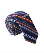 Skinny Tie Madness Skinny Tie Madness Men's Tribal Print Tie With Tie Clip