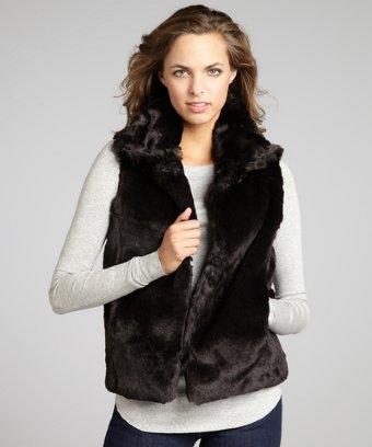 Imposter Seal Black Faux Fur Vest
