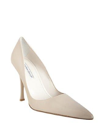 Charles David nude leather 'Leisure' pointed toe pumps
