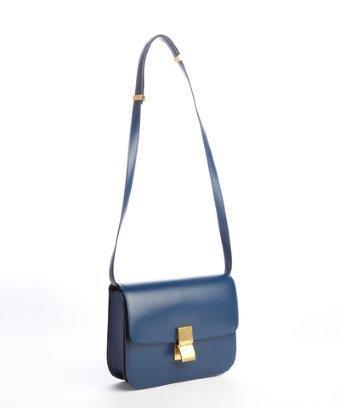 Celine Blue 'classic Box' Shoulder Bag