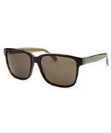 Marc By Marc Jacobs Square Tortoise Sunglasses Translucent Olive Green Arms