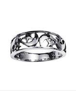 Aeravida Ancient Eastern Star And Crescent Moon Sterling Silver Ring