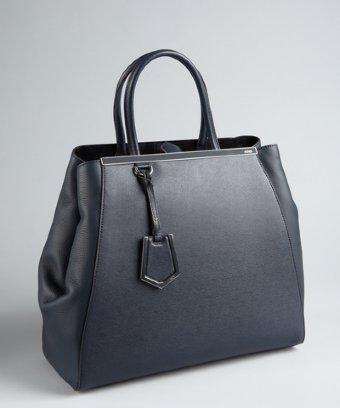 Fendi Black Textured Leather '2jours' Shopper