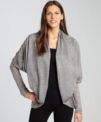 Greylin Heather Grey 'jonas' Wrap 2 Ways Cardigan