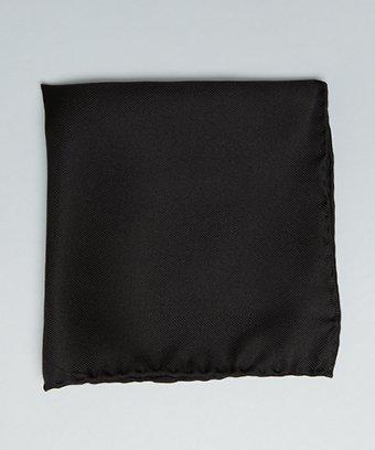 Joseph Abboud Black Silk Pocket Square