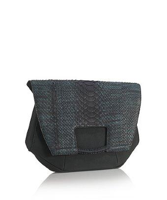 Nada Sawaya Susan - Python & Calfskin Flap Clutch