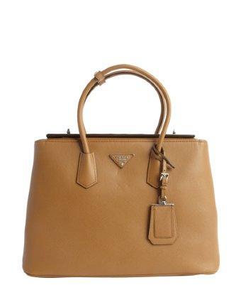 Prada Beige Saffiano Leather Tote Bag