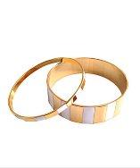 Tuleste Market Black Step Channel Bangles