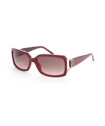 Givenchy Cranberry Acrylic Rectangle Frame Sunglasses