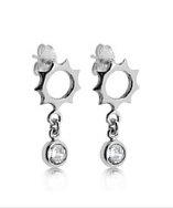 Belcho Sundrops With Cz Drops Stud Earrings