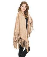 Patchington Suede Fringe Poncho