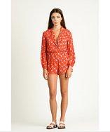 Love Sadie Red Coral Romper