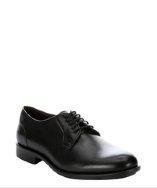 A. Testoni Basic Black Leather Casual Oxfords