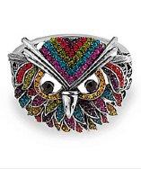 Bling Jewelry Bling Jewelry Rainbow Crystal Angry Owl Bird Bangle Statement Bracelet