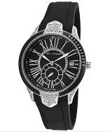 Ted Lapidus Women's Crystal Black Silicone Black Dial And Bezel