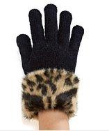Donna Salyers' Fabulous-furs Fur-trimmed Black Gloves