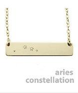 The Urban Smith Aries Constellation Nameplate Necklace