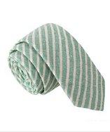 Skinny Tie Madness Skinny Tie Madness Men's Striped Chambray Tie