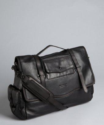Ben Minkoff Black Leather 'nikki' Messenger Bag