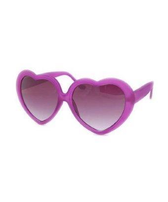 Smash Vintage Sunglasses Lovers Heart Shaped Sunglasses - Purple