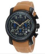 Ben Minkoff Mercury Chronograph Tan Genuine Leather Black Dial