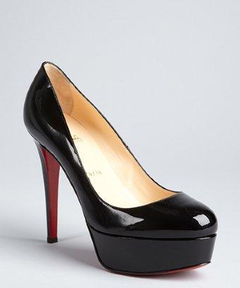 Christian Louboutin Black Patent Leather 'bianca 120' Platform Pumps