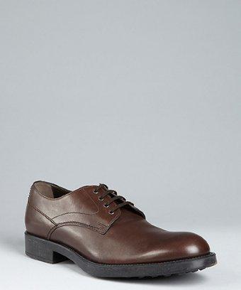 Tod's Brown Leather Lace Up Oxfords