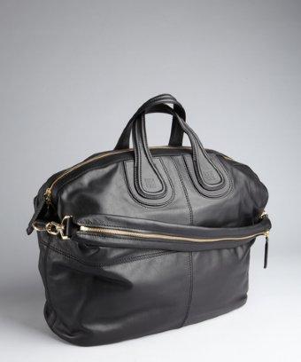 Givenchy Black Leather Zip Detail 'nightingale' Shoulder Bag