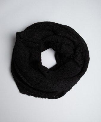 Michael Stars Black Loose Knit 'silent Lucidity' Infinity Scarf