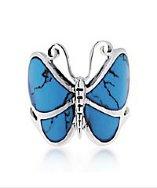 Aeravida Awesome Butterfly W/stone Sterling Silver Ring~nice